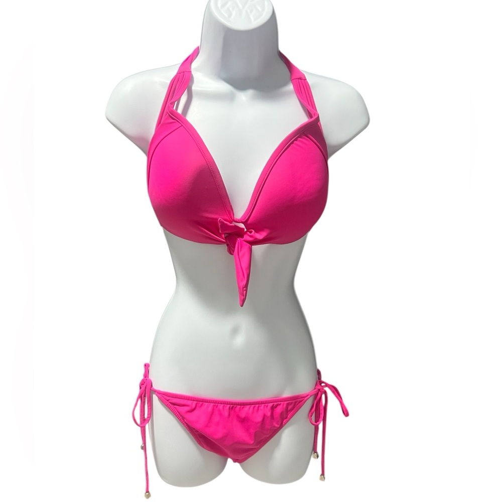 Venus Hot Pink Toe Knot String Bikini D/10